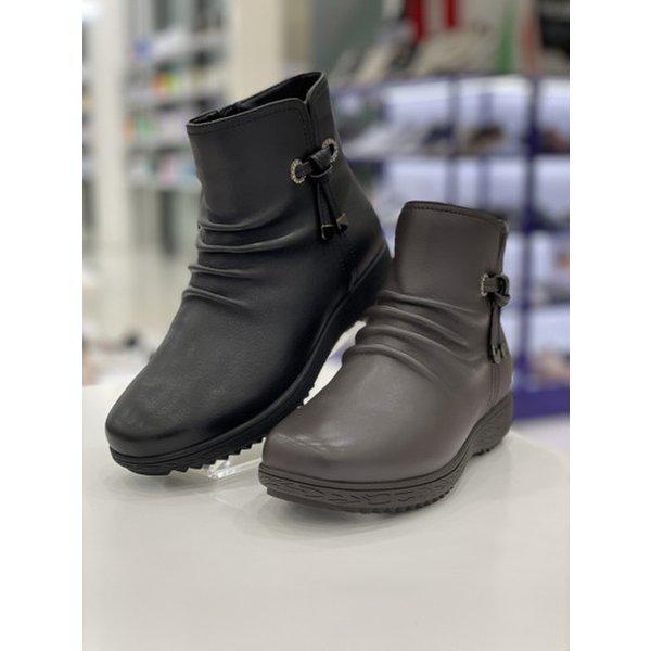 軽量クッション起毛女性アンクルブーツ LCWA66U54C_GN