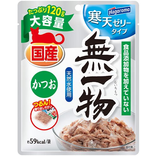 はごろもフーズ　無一物　パウチ　寒天ゼリータイプ　かつお　１２０ｇX４８袋　国産　無添加　ＣＲＣ35―20―80―60―00