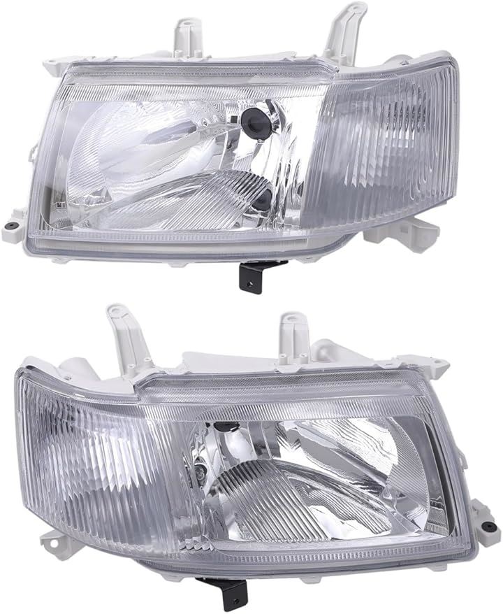 トヨタ 用 ヘッドライト ヘッドランプ 左右セット プロボックス 50系 バン ワゴン NCP50V NCP51V NCP52V 等(スモーク フィルム コーティング ステー バ)