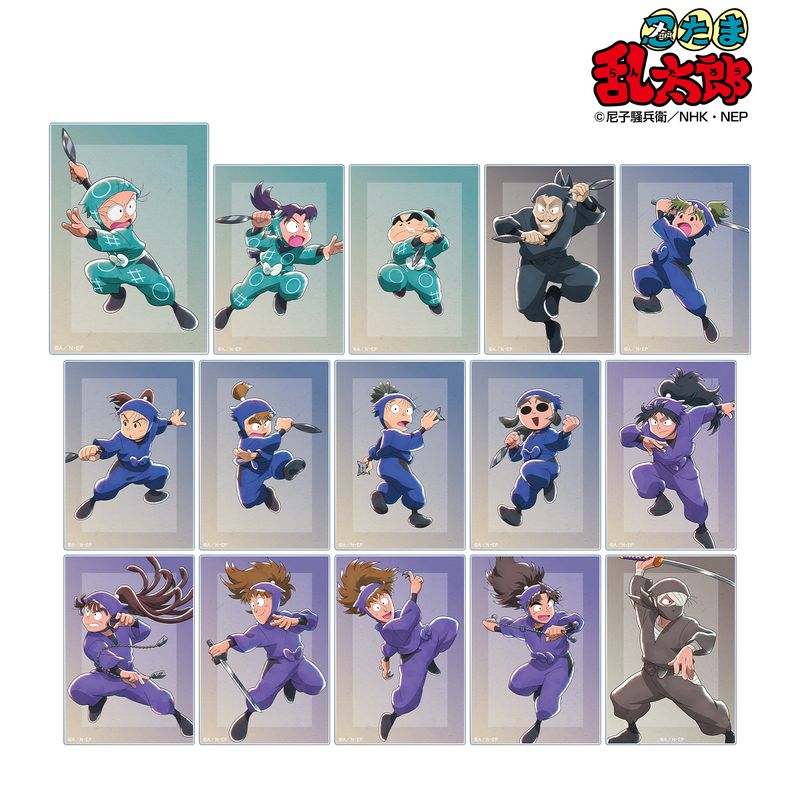 【新品/公式】忍たま乱太郎_描き下ろしイラスト みんなで鍛練の段ver. トレーディングアクリルカード（単位/BOX）【コンプリートBOX】 公式グッズ colleize コレイズ アニメ キャラクタ