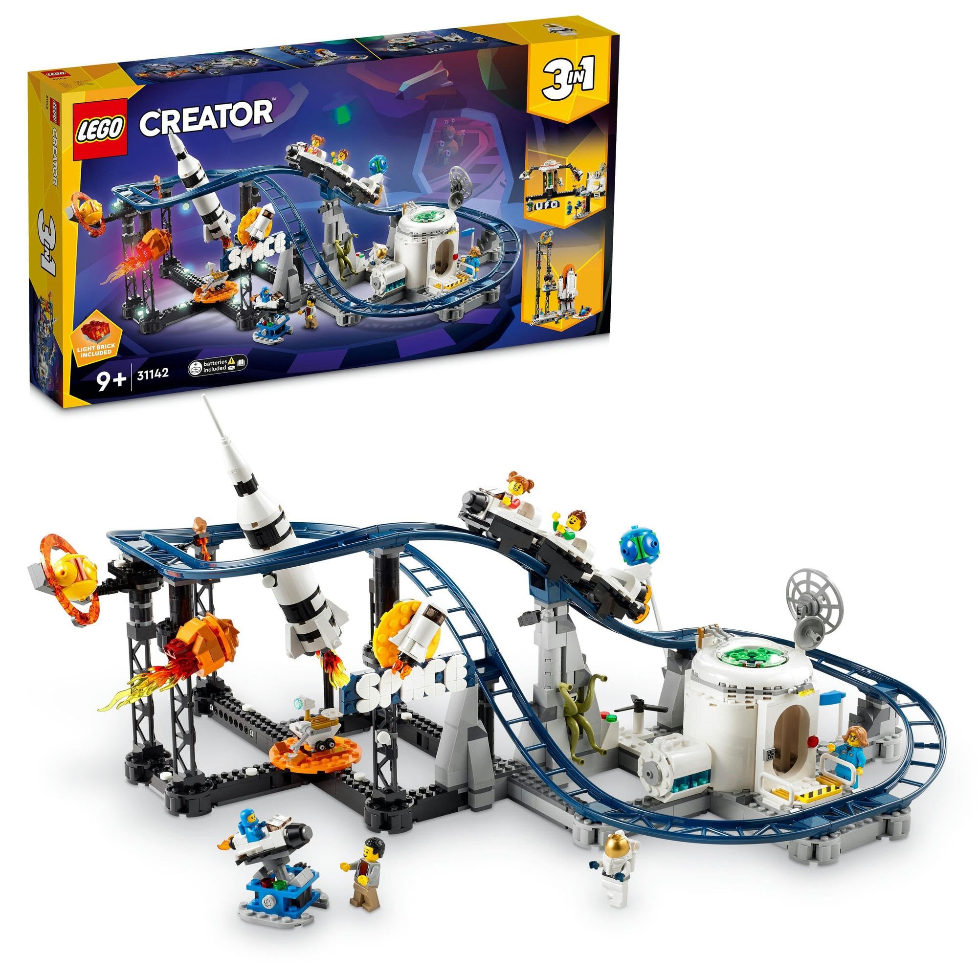 クリエイター スペース・ジェットコースター ギフト 31142 おもちゃ ブロック クリスマスプレゼント 誕生日プレゼント 宇宙 うちゅう 男の子 女の子 9歳 ~