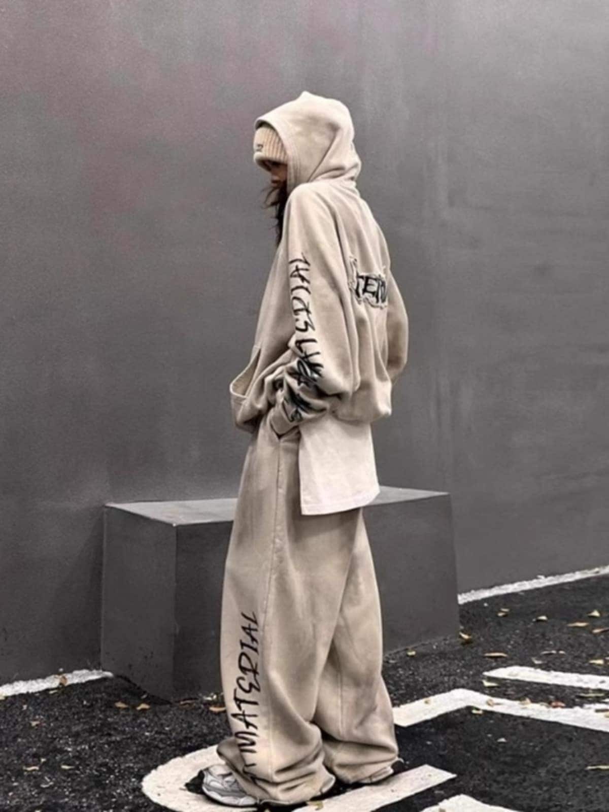 2025 秋冬 韓国風 パーカー×パンツかわいい レディース フード付き長袖アウターセットフーディーブルサイズ丈トップスカジュアルスポーツファッション系通学学生袖アップシルエットトラック羽織り