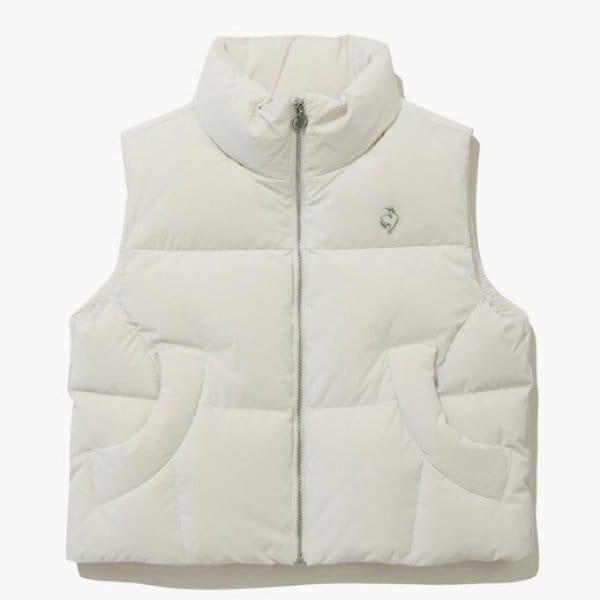 チョッキ NQJ QP422ODVN1-WBG 女性リュミエール クロップ ダウンベスト WHITE BEIGE