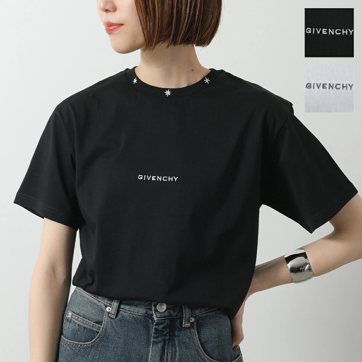 GIVENCHY KIDS ジバンシィ キッズ 半袖 Tシャツ H30733 レディース ガールズ クルーネック ロゴT ちびロゴT コットン カットソー カラー2色