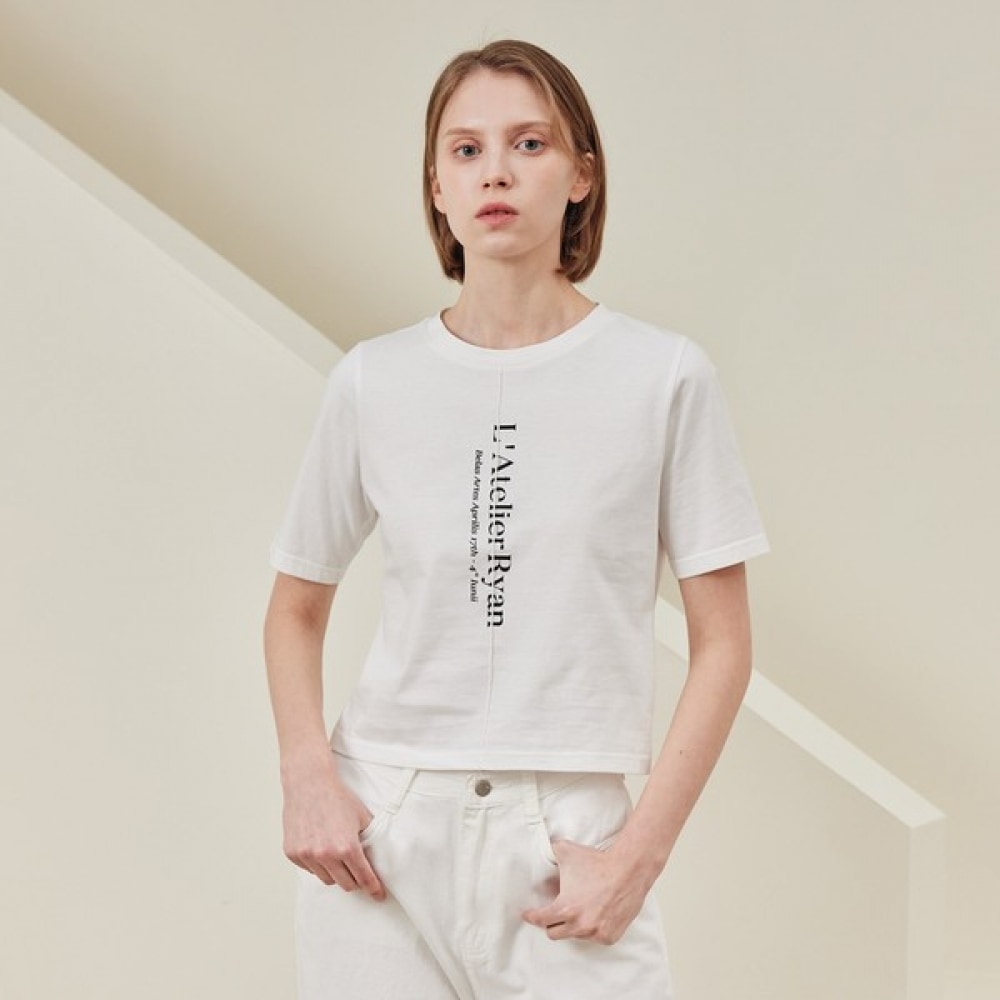 (リアーナニューヨーク) レタリングピンタックコットン T シャツ RRCWTP010