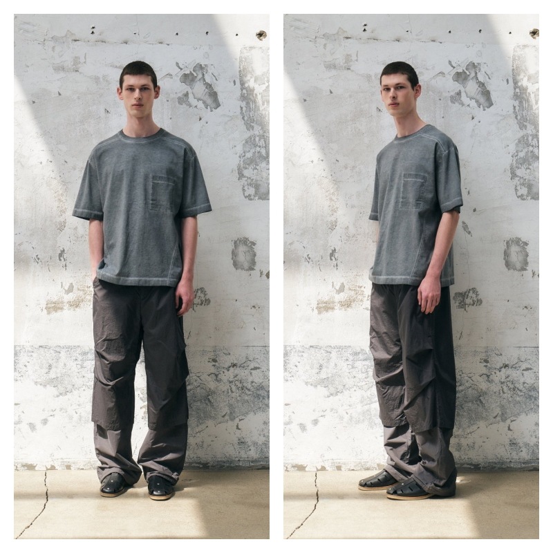 【INSILENCE】 DOUBLE LAYERED PANTS : DARK GREY