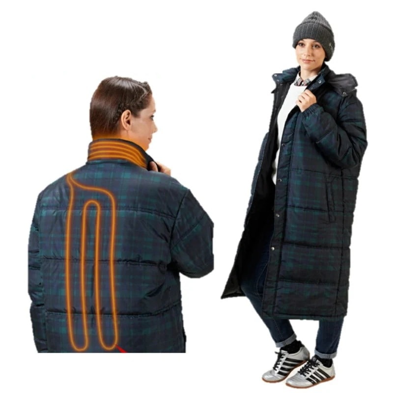 ぬくさ首ったけ S2D-01 クマガイ電工ベンチコート ダンロップ あったか ヒーター内蔵 充電式 ヒートウェアー ヒートコート 電熱 電熱防寒着 電熱ウェア 遠赤外線 PSE取得