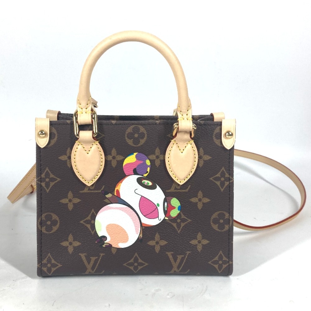 ハンドバッグ M13668 オンザゴー BB LV × TM モノグラム 村上隆 モノグラムキャンバス ブラウン