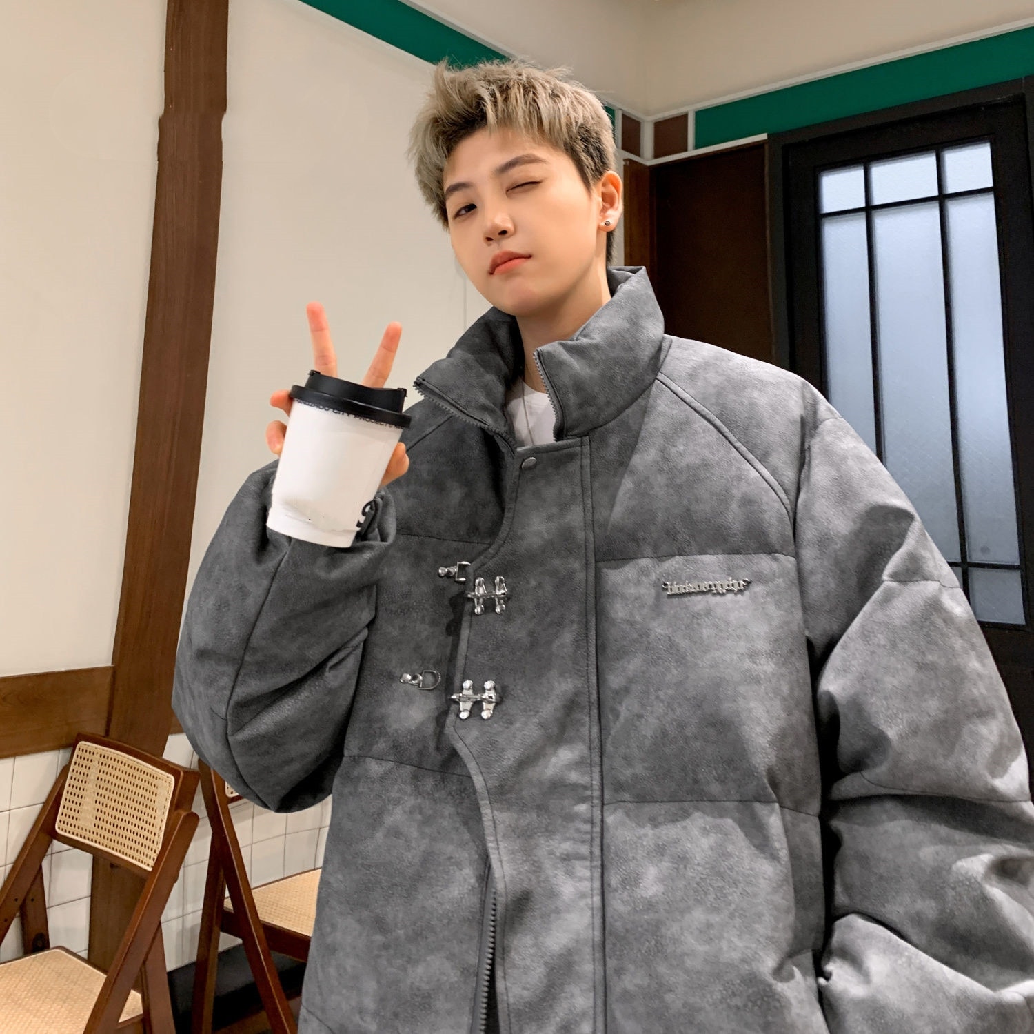 2025INS大人気 新作 メンズ 冬 デザインセンス アメリカ 厚手 ウンジャケット 秋冬の新作 かっこいい 保温 中綿コート