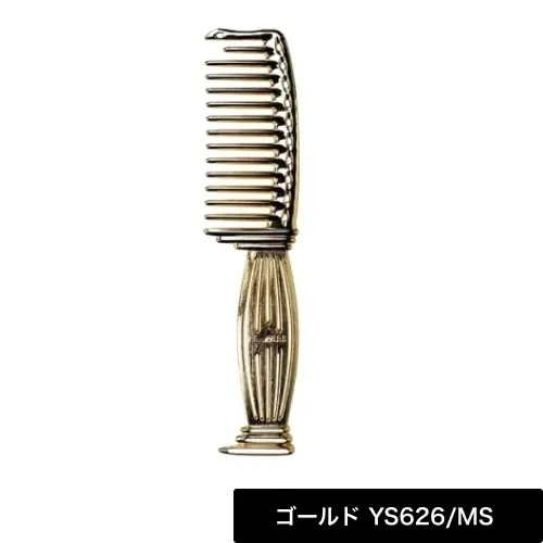 メタルパルテノンコーム フラットタイプ ゴールド YS626/MG(Y.S. PARK YSパーク コーム ヘアブラシ クシ 櫛 ヘアセット スタイリング ブラッシング ヘアケア サロン専売 美容室専