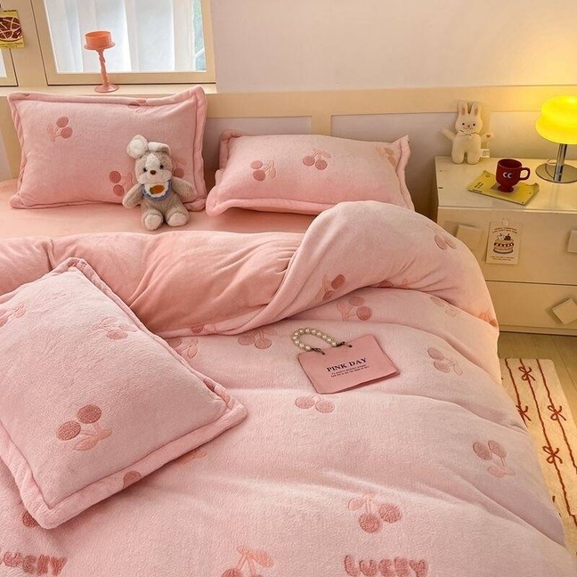 冬用 布団カバー 厚手 ベッドカバー 暖かい 抗菌防臭 毛布 ダブルサイズ 掛け布団カバー 洗える 寝具 ベッド用品 プレゼント シングル セミダブル ダブル 韓国ファッション