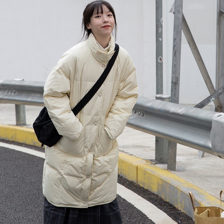 品質いいな新品 中綿コート レディース ロング丈 ダウン風コート 無地 シンプル 立ち襟 キルティング 防寒 暖かい 秋冬 アウター 大きい きれいめ