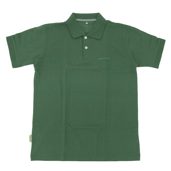 モンベル ポロシャツ メンズ 半袖 S M L XL ダークグリーン コアスパン RM2104691DKFO mont-bell