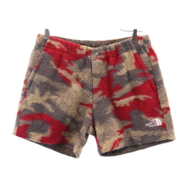 NA2254N ウールブレンド 総柄 ショートパンツ 赤×グレー メンズ