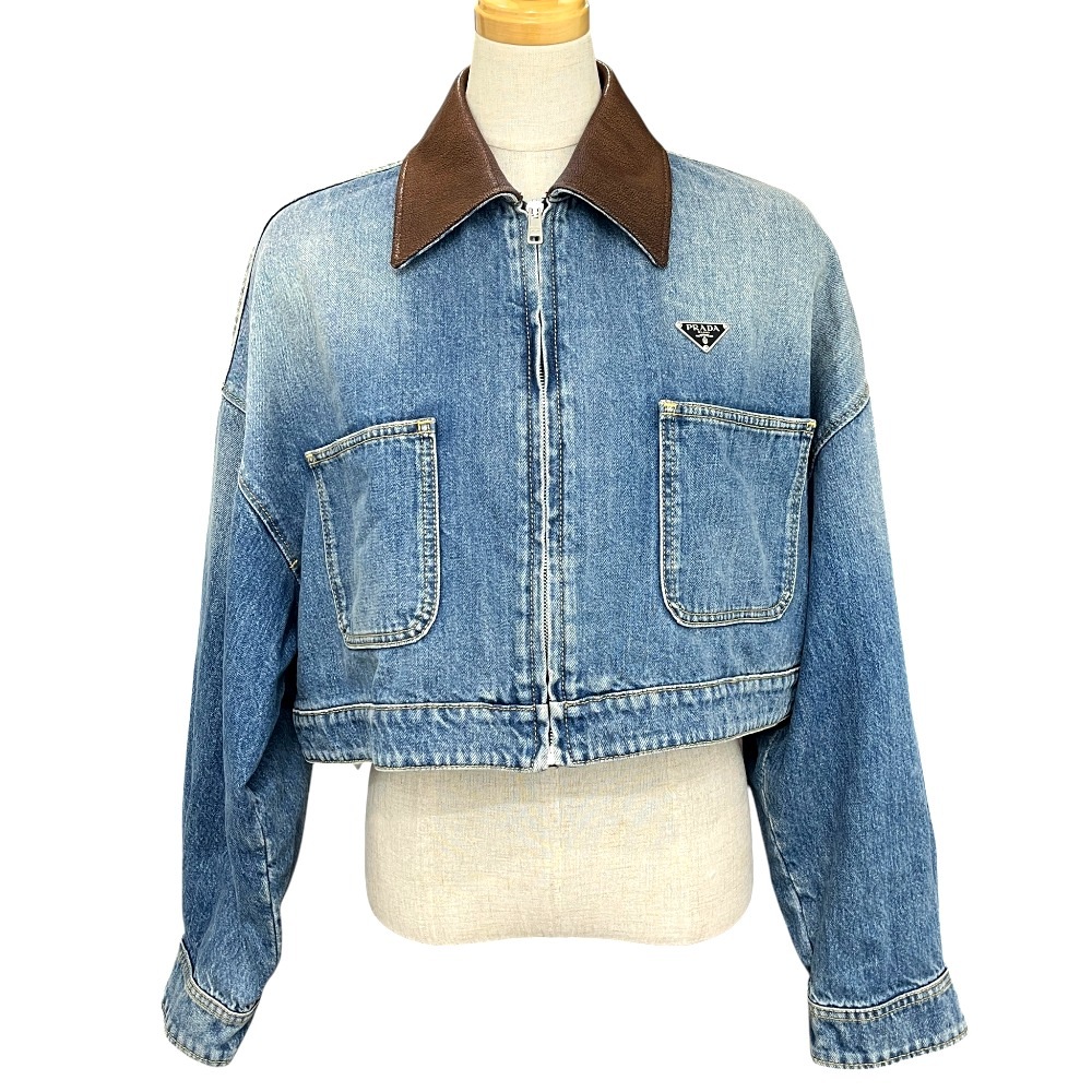 ジャケット RN.98339-CA.34767 トライアングルプレート 襟元レザー Gジャン デニム アパレル コットンデニム ブルー