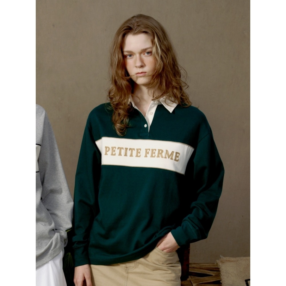 デパウンドラグビーカラー Tシャツグリーン