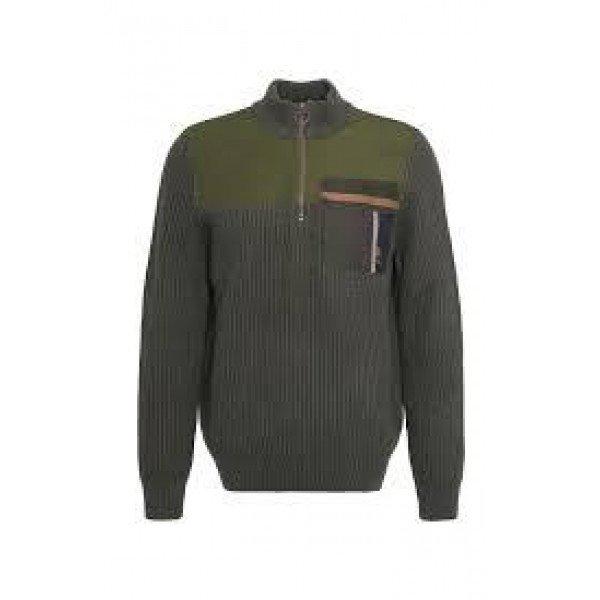 BARBOUR X BARACUTA ミラー レギュラー ニット ハーフ ジップ セーター バー MKN1615 OL51