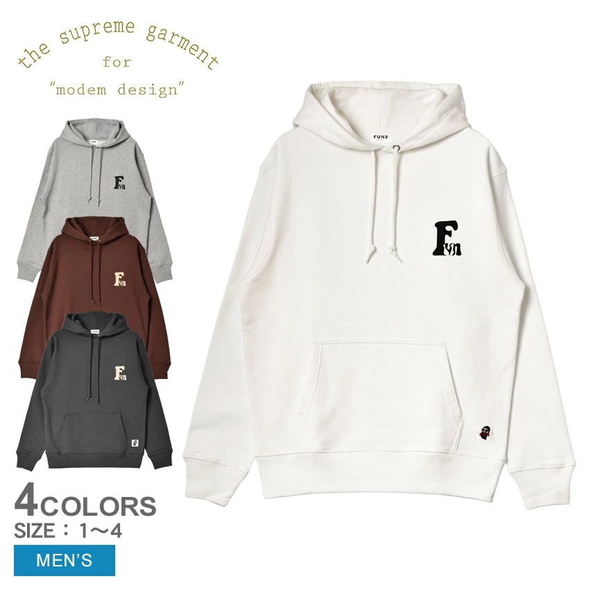 FUN DOG PULLOVER HOOD F-23051584 メンズ ウェア トップス フーディー フーディ プルオーバー 裏毛 プリント グラフィック ロゴ アパレル シンプル