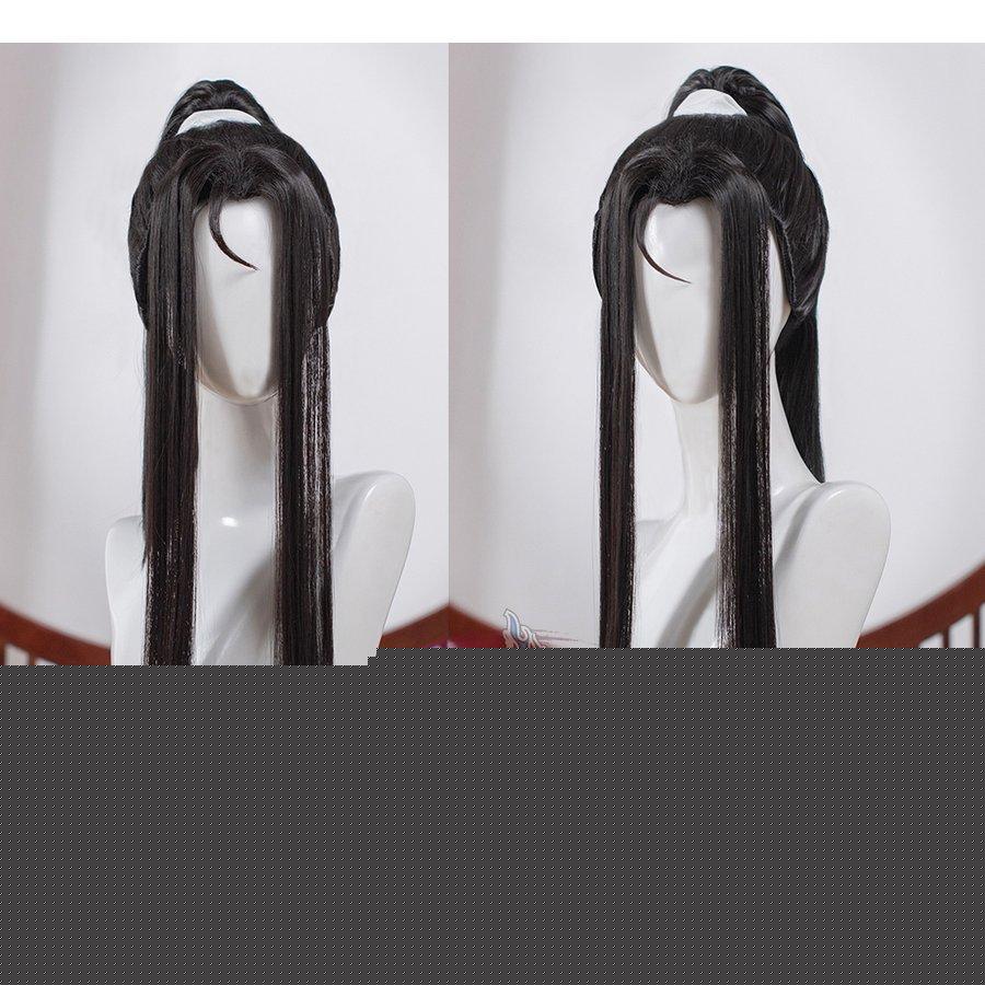 レディース ウィッグ コスプレウィッグコスプレ パーティー Comic Market（コミケ）　魔道祖師　公式　コスプレ　温寧　ウィッグ