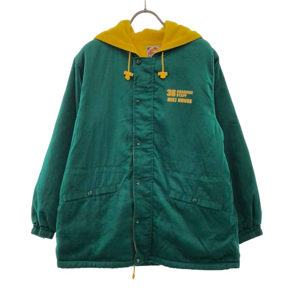 プリント ナイロンジャケット 150 グリーン 裏フリース キッズ