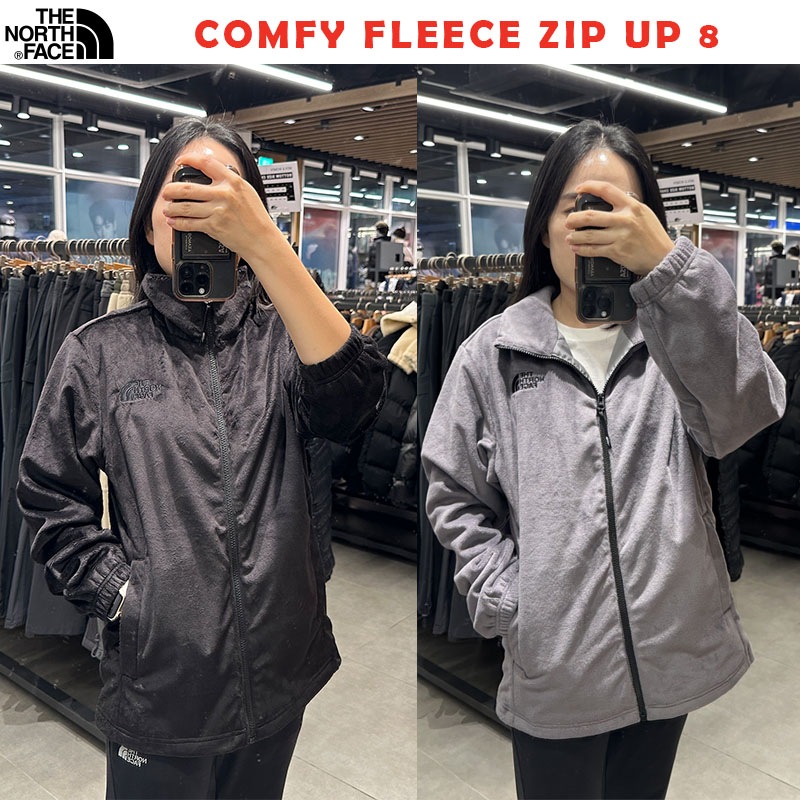 韓国正規品保証 関税負担なし NI4FP68J COMFY FLEECE ZIP UP 8 デイリー 基本 着装 男子 女子 人気 韓国 ファッション 男女共用 アウトドア