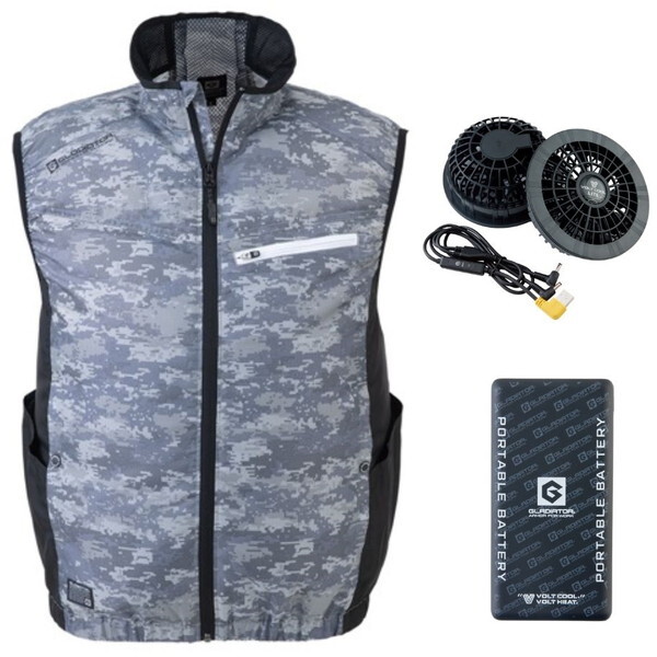 コーコス G244009 デジシルバー M ボルトクール LITE ファン付きウェア ベスト セット 6,512円