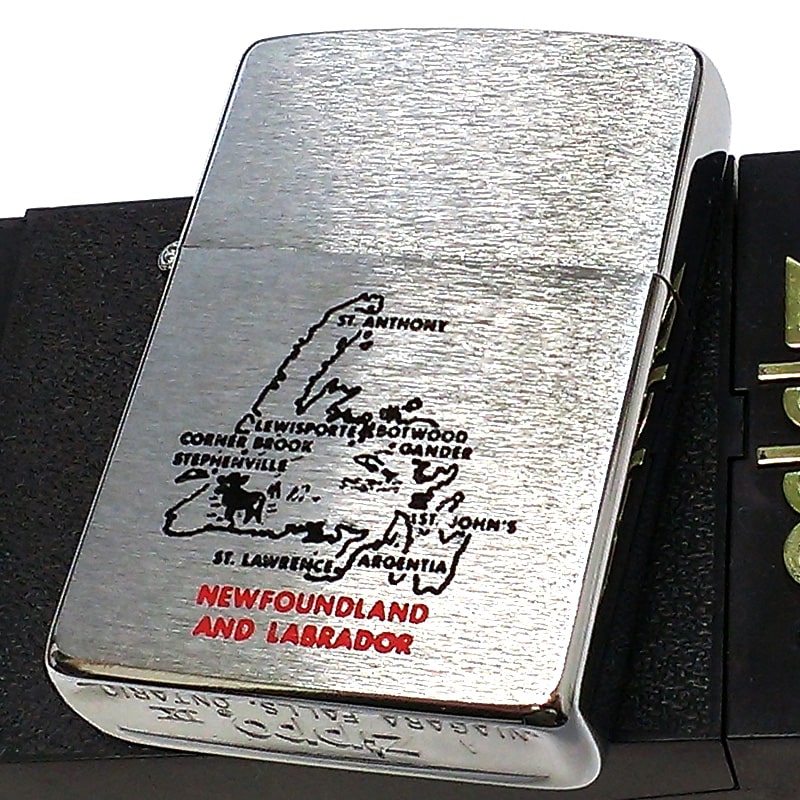 ZIPPO ライター 1993年製 カナダ製 廃盤 レア オンタリオ製 ニューファンドランド島 ジッポ おしゃれ 珍しい ヴィンテージ 未使用品 ビンテージ 絶版 シルバー レディース プレゼント