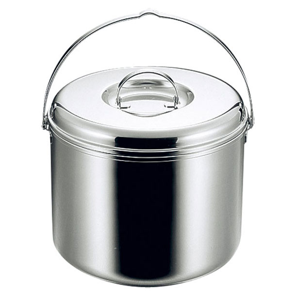 3層鋼ツル付寸胴鍋 23cm M-8604 アウトドア食器 (M8604)