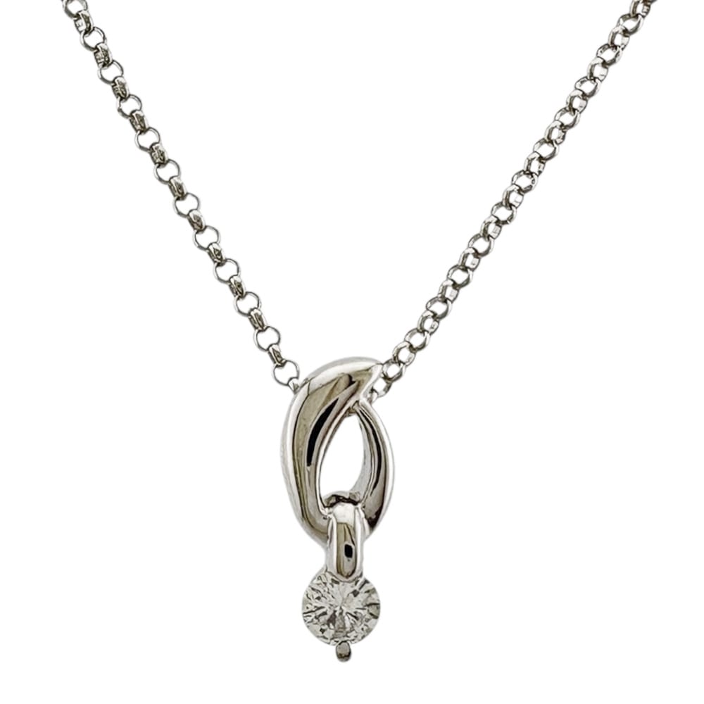 ネックレス Pt850プラチナ ダイヤモンド 中古 美品