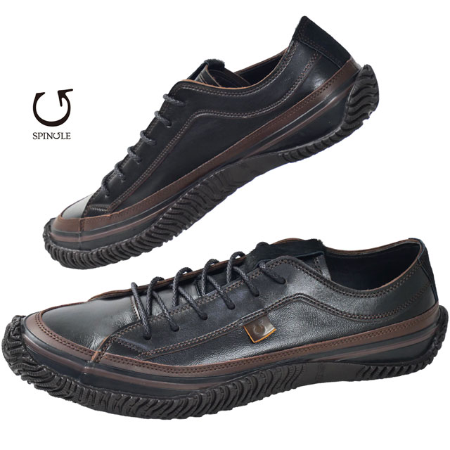 スピングル メンズ スニーカー 午年 ニューイヤーモデル 干支 ローカット ホースレザー カジュアルシューズ レザースニーカー ハラコ 日本製 本革 メイドインジャパン SP-1067 ブラック 黒