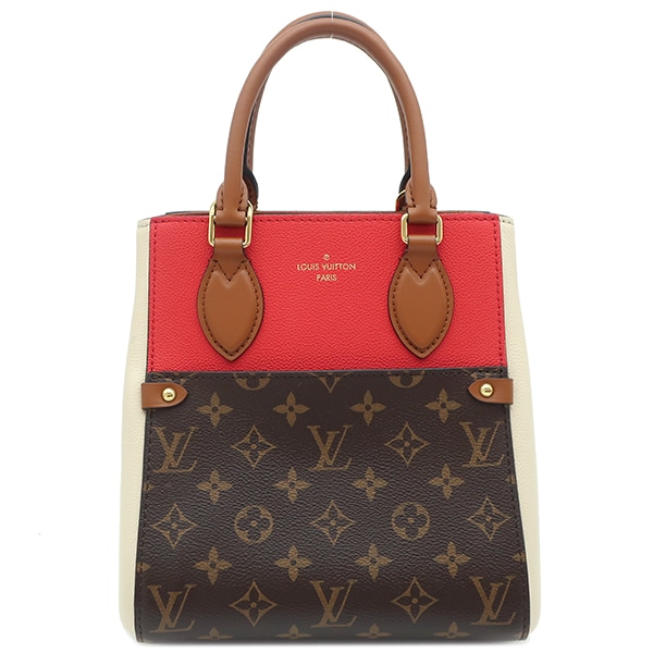 ルイヴィトン LOUIS VUITTON 2WAYバッグ フォールド トート PM モノグラムキャンバス カーフ スリーズ×クレーム×ノワール ゴールド金具 ショルダーストラップ欠品 M45389