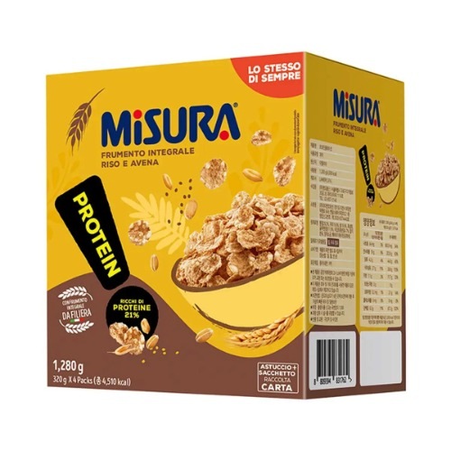 Misura プロテインフレーク 320g x 4 香ばしい高タンパクシリアル 簡単なお食事