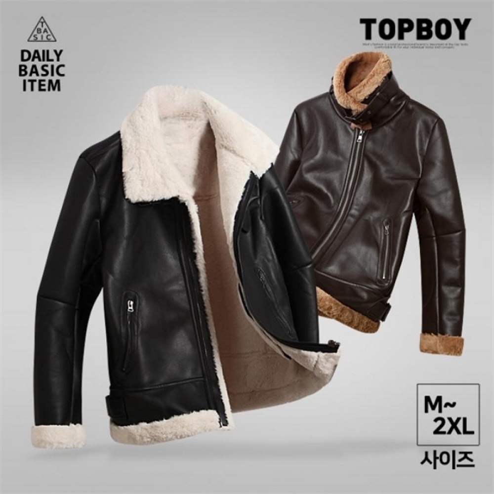 (トップボーイ) ハイネックベルト付きレザーマスタング (BTEM030)