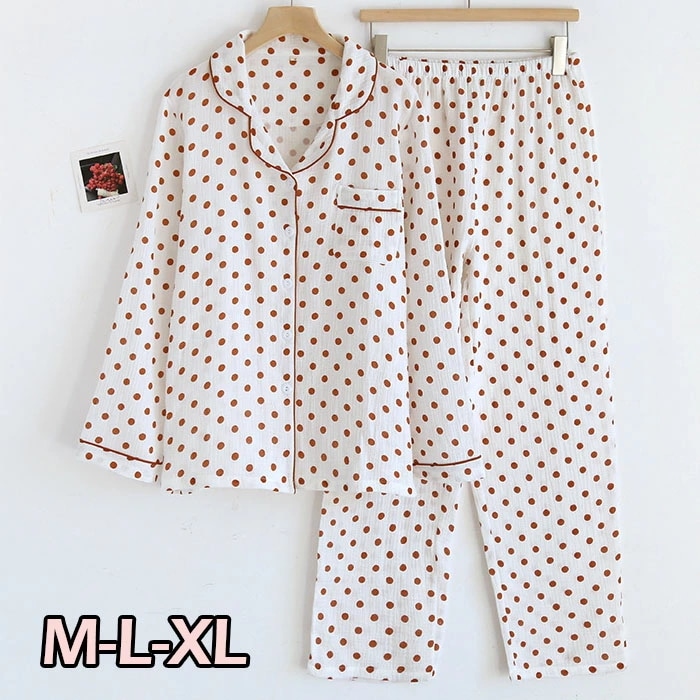 【送料無料】秋冬 ルームウエア パジャマ 綿コットン 可愛い レディース 上下セット 部屋着 ピンク お揃い 大きいサイズ 長袖 トップス パンツ
