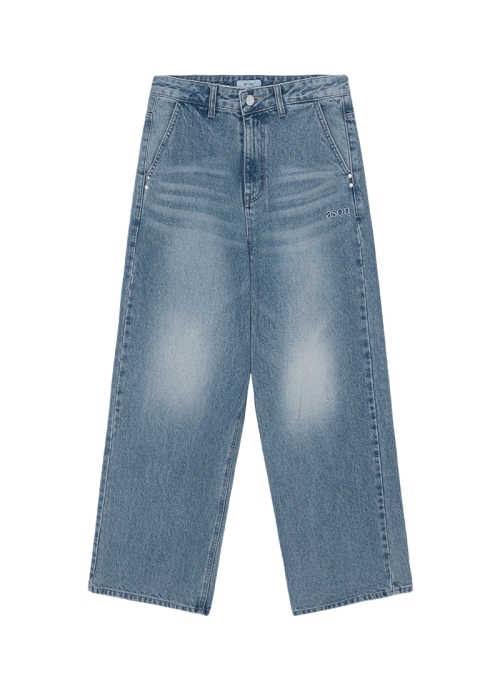 【AS"ON】 DUSK DENIM PANTS / LIGHT-BLUE 正規品