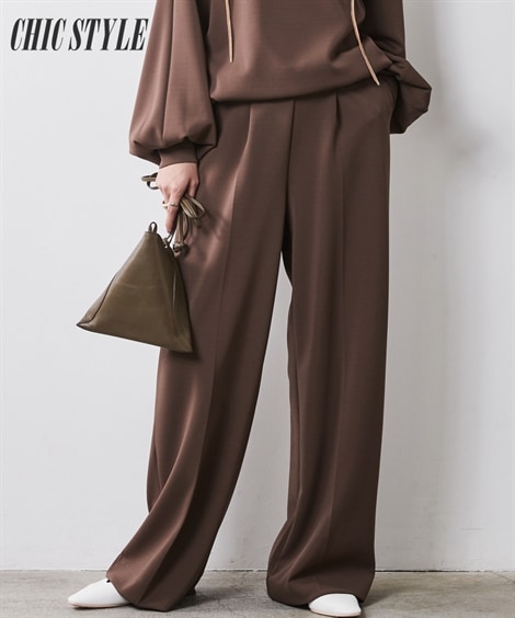 ロングパンツ ダブルジャージハイウエストパンツ シックスタイル 大きいサイズ対応