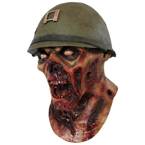コスプレ 仮装 ゾンビ兵士マスク 【 コスプレ 衣装 ハロウィン パーティーグッズ おもしろ かぶりもの 怖い マスク ホラーマスク プチ仮装 ハロウィン 衣装 面白マスク 変装グッズ おもしろマスク