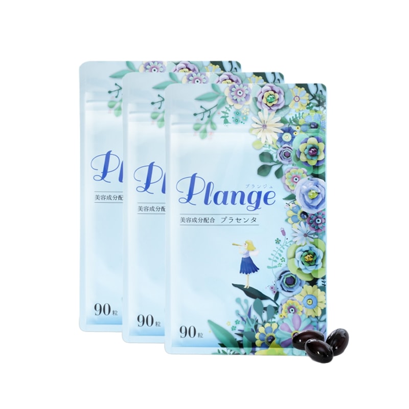 Plange(プランジュ)プラセンタ7800mg配合サプリ 3袋セット(1日3粒から6粒90粒入り)
