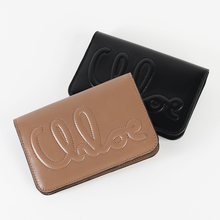 財布 二つ折り財布 ウォレット CHC24WP447O16 シャイニーレザー クロエ Cバイフォールドウォレット レディース ピンクブラウン