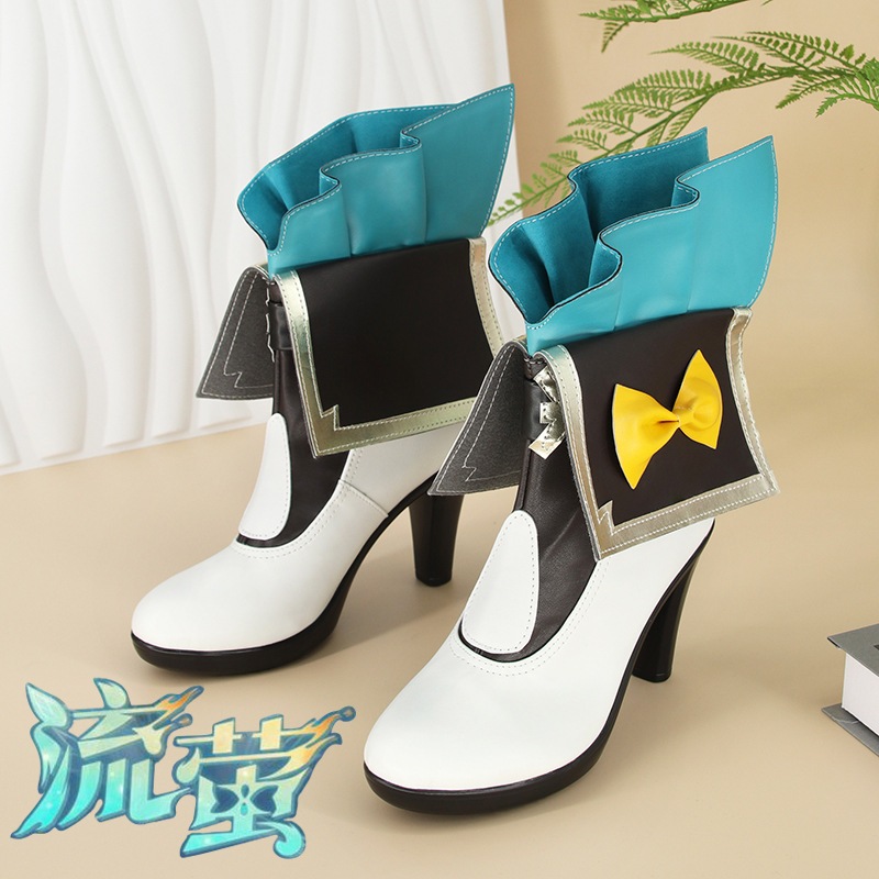 スタードーム鉄道流れる消防靴漫画展示少女ロリパフォーマンスシューズ