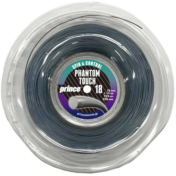 Prince プリンス ストリング R PHANTOM TOU 18 ファントムタッチ18 220mリール テニス ガット 7JJ044-GRP