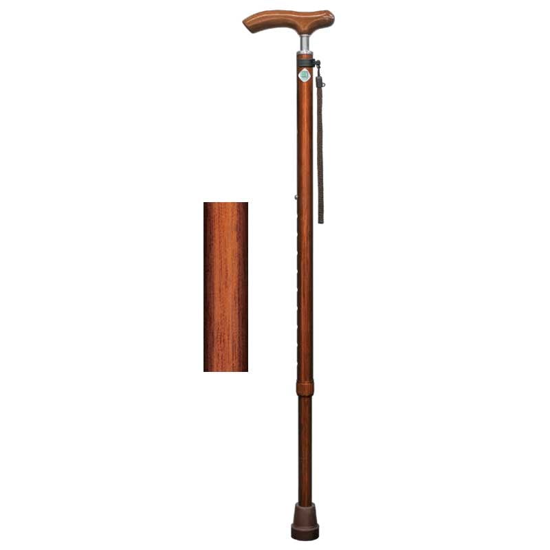 スレンダーネックステッキ 伸縮 WB5241 木目ミディアム