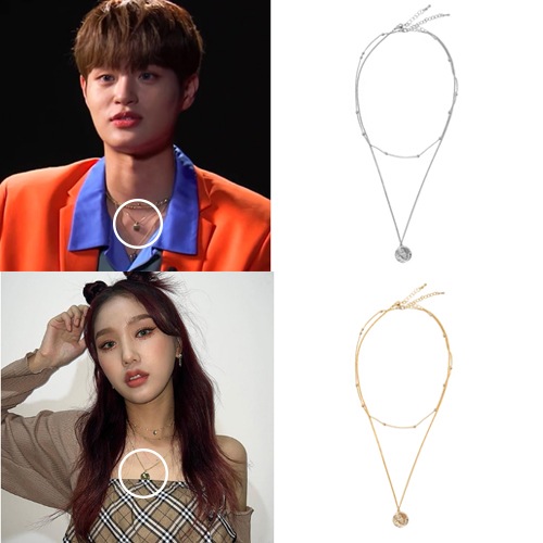[テヨンASTRO チャウヌウィアイ キムヨハン着用ネックレス] florence necklace set 韓国の人気芸能人着用 韓国ファッションジュエリー 人気ジュエリー