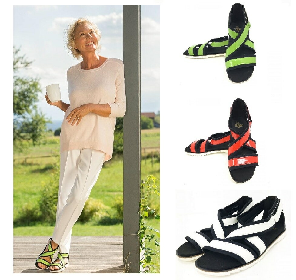 BAR 定1.7万 高級本革 手縫いステッチ コンフォートシューズ ベアー 25.3cm　フラットサンダル 20503816