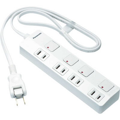 他サイト： パナソニック　Panasonic　ザタップZ 4個口 ACアダプター対応1m　WHS25149WP(ホワイト)の商品画像