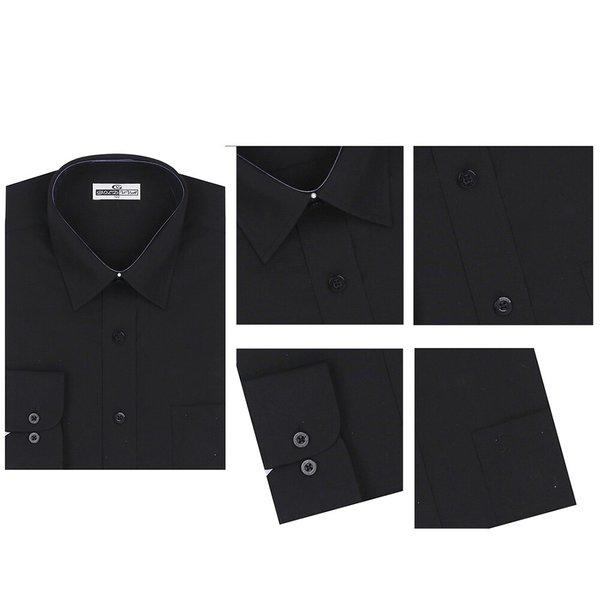 メンズ 国産 高級 無地 カラーネック 長袖ワイシャツ SJ-SHA-11