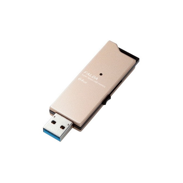 MF-DAU3064GGD USBメモリー/USB3.0対応/スライド式/高速/DAU/64GB/ゴールド メーカー直送