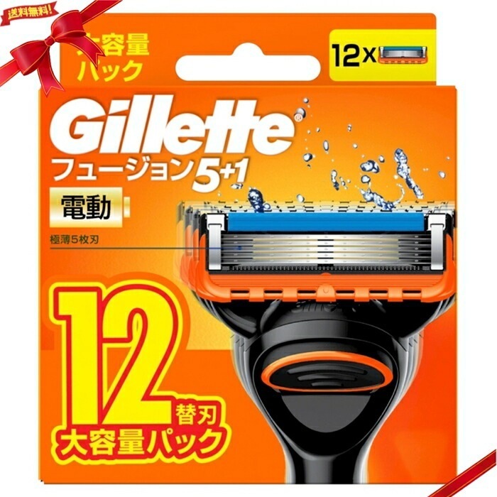 フュージョン 電動タイプ 髭剃り カミソリ 替刃12個