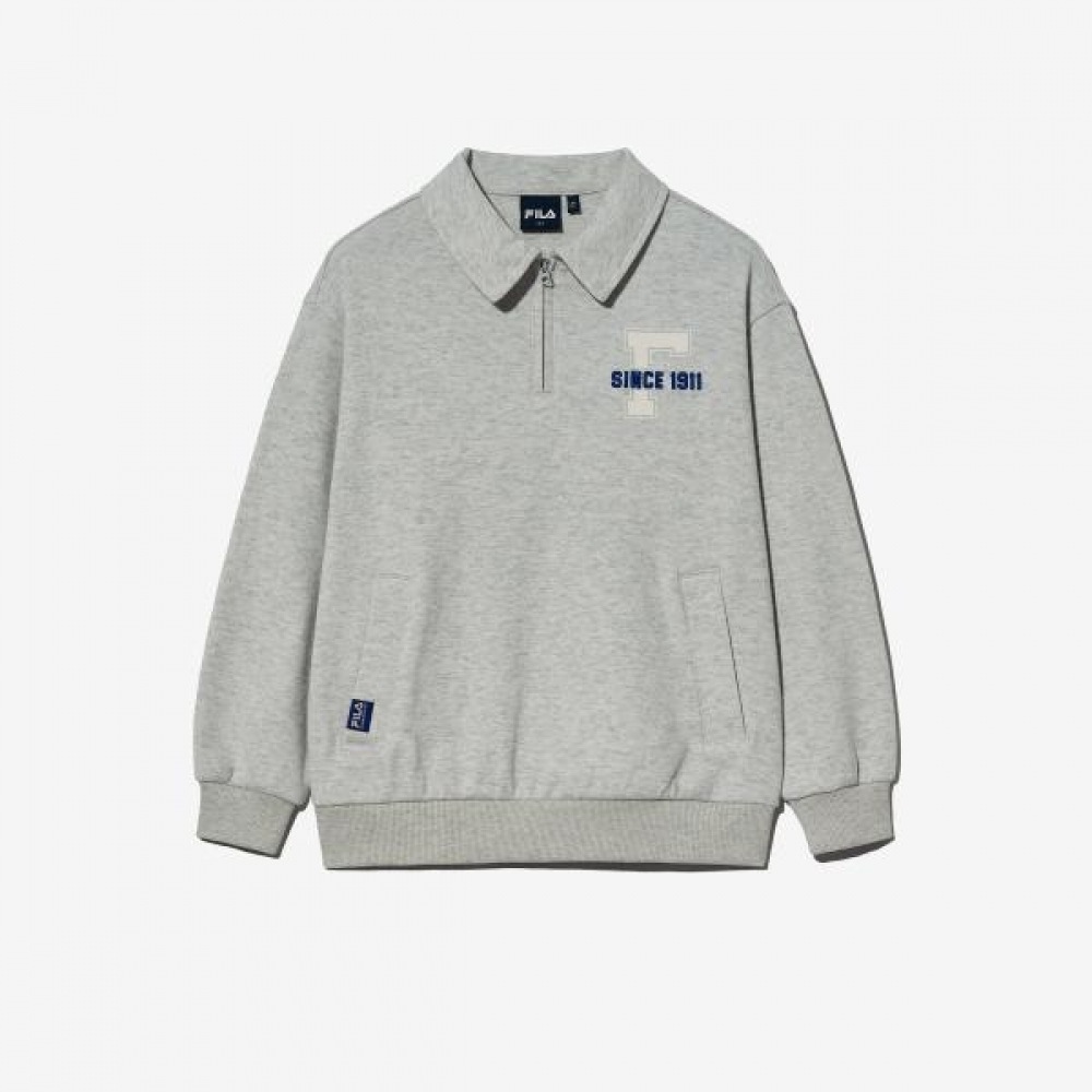 [フィラキッズ] PQ バンジップエリックスウェットシャツ (FK2POG3401X_SGE)