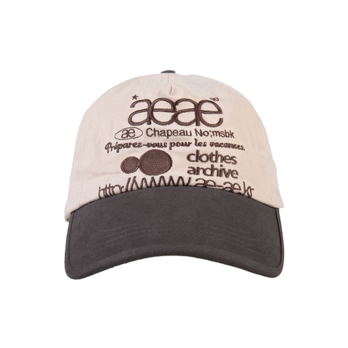 【AEAE】 WEB LOGO 5PANNEL CAP [CHARCOAL/MOCA] キャップ 正規品